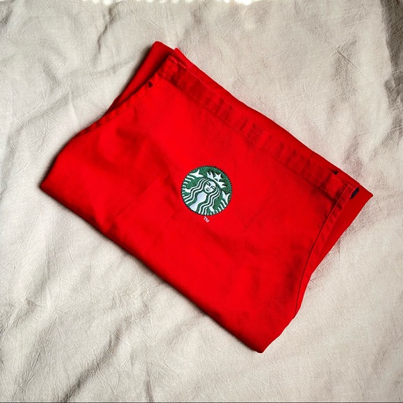 Starbucks Red Holiday Christmas Cafe Apron